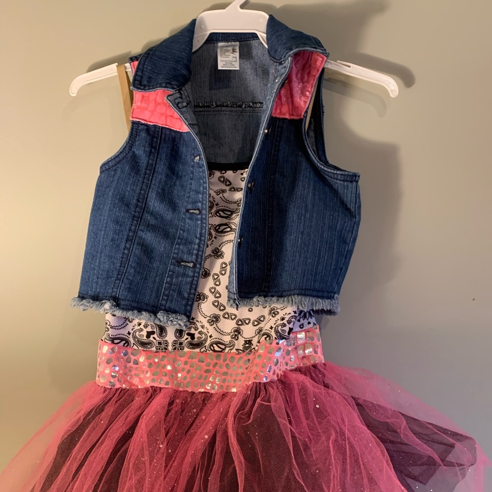 SOLD Weissman 80s Dance Costume with Jean Vest